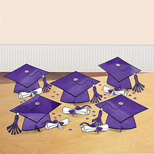Amscan Purple Graduation Table Decorating Kit