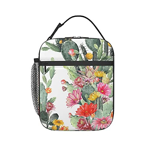 Desert cactus retro flower Lunch Bag Tote Bag Lunch Bag for Women Lunch Box Insulated Lunch Container