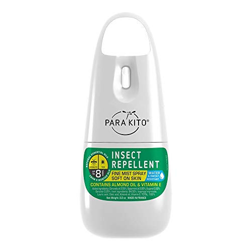 paraKito DEET-Free Insect Repellent Spray | Water  and  Sweat Resistant | 8 Hour Protection Against Mosquitoes and Ticks | 2.2 oz