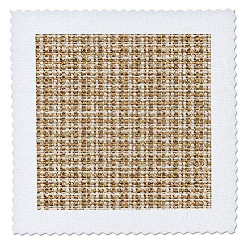 3dRose Alexis Photography - Texture Textile - Image of a floor mat of beige and brown colors. Textile texture - 6x6 inch quilt square -qs-319971-2-