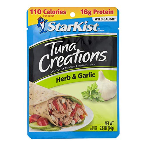 StarKist Tuna Creations, Herb and Garlic, 2.6 oz pouch -Pack of 24- -Packaging May Vary-