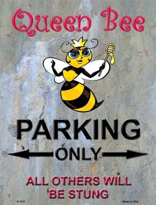 Smart Blonde Queen Bee Parking Metal Novelty Parking Sign P-1011