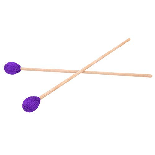 Blended Yarn Marimba Mallets Portable Convenient Beech Handle Marimba Mallets for Marimba-purple-