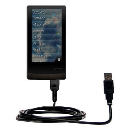 Gomadic USB Data Hot Sync Straight Cable for The Cowon J3 with Charge Function  Two Functions in one Unique TipExchange Enabled Cable