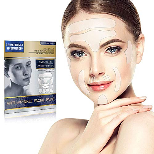 16 PCS Face Wrinkle Patches, Silicone Patches for Wrinkles Treatment and Prevation, Reusable Anti Wrinkle Pads for Face, Forehead, Eye, Mouth  and  Upper Lip