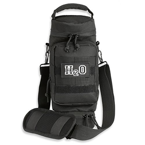 Orca Tactical Military MOLLE H2O Water Bottle Pouch Hydration Carrier -Black-