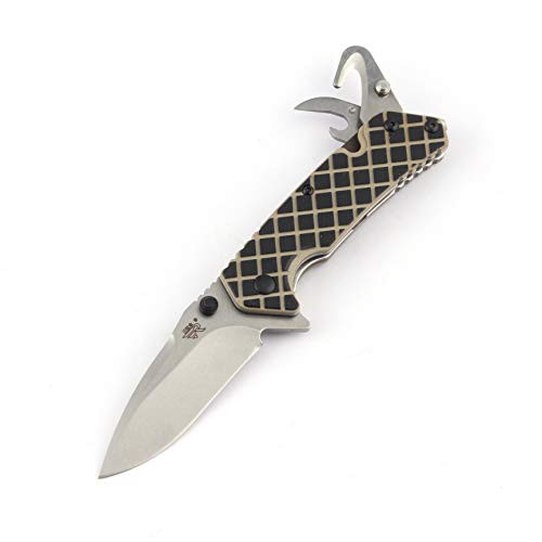 Sanrenmu 7056 Multi-Purpose Liner Locking Foldable Knife 8Cr14Mov Blade G10 Handle -7056LUF-GHV-T4-