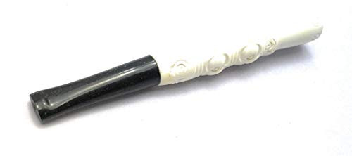 Handcrafted White Meerschaum Cigarette Holder, Hand Carved