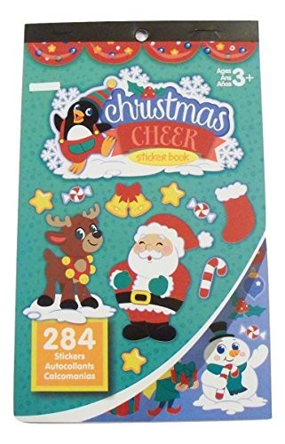 Darice Sticker Book ~ Christmas Edition -Christmas Cheer; 284 Stickers-