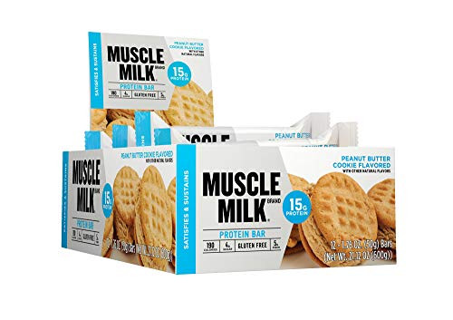 Muscle Milk Protein Bar, Peanut Butter Cookie, 15g Protein, 12 Count