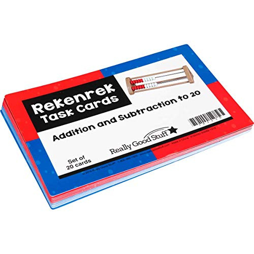 Really Good Stuff Rekenrek Task Cards Addition and Subtraction to 20