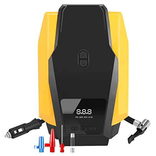 Shentec Portable Air Compressor Pump, Digital Tire Inflator with Gauge,12V 150 Psi Tire Pump for Car, Truck, Bicycle, RV and Other Inflatables Shentec Portable Air Compressor Pump, Digital Tire Inflator with Gauge,12V 150 Psi Tire Pump for Car, Truck, Bicycle, RV and Other Inflatables