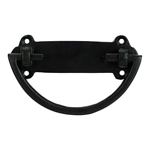 Set of 2, Cast Iron, A29 Handmade Chest / Trunk Lifter Handle / Pull, Black Powder Coat Finish Heavy Duty for Chests, Trunks, Crates, Storage Boxes