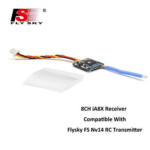 Flysky FS-iA8X Receiver, 8CH Bi-Directional Transmission i-Bus/PPM Remote Control Receiver for FS-Nirvana FS-NV14 FS-i6 FS-i6s FS-i6x FS-i8 FS-i10 Transmitter RC Quadcopter