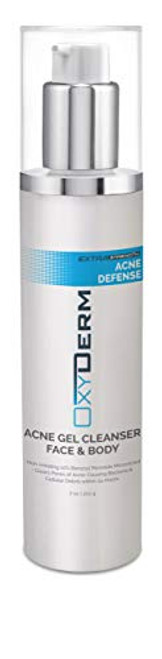 Benzoyl Peroxide 10 percent Cleanser Wash Treatment - Clears Cystic Breakouts  and  Fights Acne Blemishes on Contact. Prevents Future Pimples, Blackheads, Whiteheads, Zits, Bumps. Face  and  Body for Teens  and  Adults.