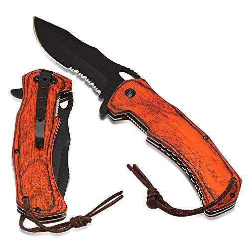 FG Free Engraving - Quality Wood Handle Pocket Knife