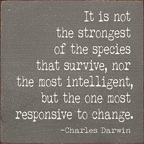 Blue Ox Charles Darwin Quote Wood Sign Blue Ox Charles Darwin Quote Wood Sign