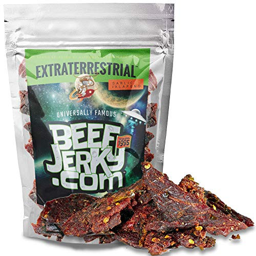 BeefJerky.com, Jalapeno Garlic, Gourmet Beef Jerky -Extraterrestrial, 8 oz-