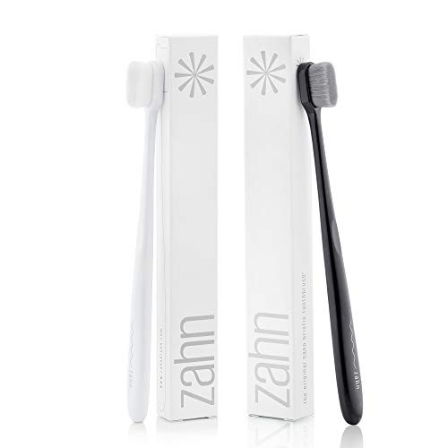 Zahn Ultra Soft Toothbrush for Sensitive Gums, Micro Fine Nano Bristles Tooth Brush -Combo-2pack-