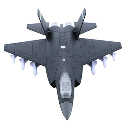 HSOMiD Alloy Planes/Airplane/Aircraft Toy With Pull Back Stealth Bombers and Fighter Planes (Black)
