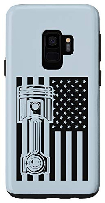 Galaxy S9 American Flag Car Engine Piston Vintage Classic Car USA Gear Case Galaxy S9 American Flag Car Engine Piston Vintage Classic Car USA Gear Case