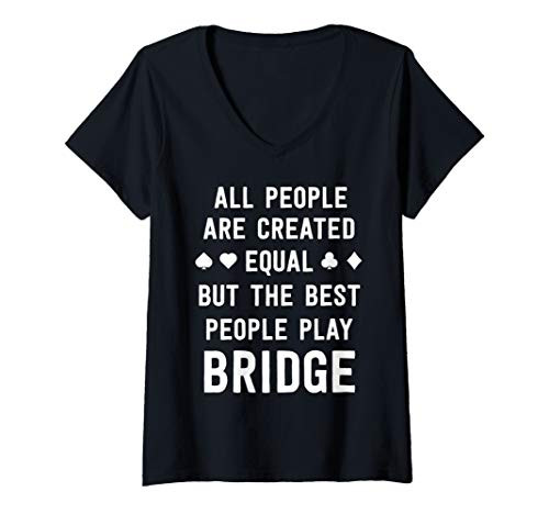 Womens Gifts For Bridge Lover Bridge Card Game Shirt Card Player V-Neck T-Shirt Womens Gifts For Bridge Lover Bridge Card Game Shirt Card Player V-Neck T-Shirt