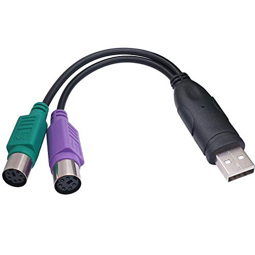 TWTADE USB to PS/2 Keyboard Mouse Splitter Adapter Converter Cable I-002