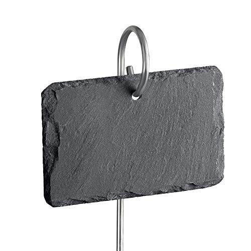 Plant Labels, 10pcs Garden Marker Slate Weatherproof Reusable Natural Tags with Stainless Steel Hanging Rod for Vegetables Herb Flower Greenhouse Pots Planters Black Plant Labels, 10pcs Garden Marker Slate Weatherproof Reusable Natural Tags with Stainless Steel Hanging Rod for Vegetables Herb Flower Greenhouse Pots Planters Black