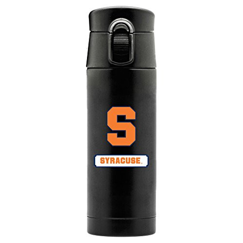 NCAA Syracuse Orange 16oz Double Wall Stainless Steel Thermos, Matte Black NCAA Syracuse Orange 16oz Double Wall Stainless Steel Thermos, Matte Black