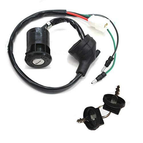 Euros 35010-HA0-680 35010-HA0-681 Ignition Key Switch Fit For Honda ATC250 ES Big Red 1985 1986 1987 (Compatible For Honda Big Red 250)
