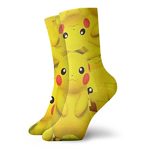 Pikachu Socks Thick Dress Socks Colorful Socks For Running,Fitness,Travel,Work