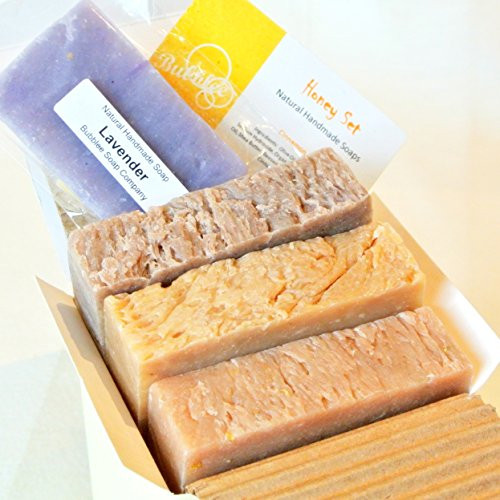 Honey Handmade Soap Set - Honey Almond, Oatmeal Milk  and  Honey, Cinnamon Honey
