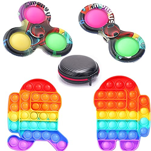 MOJOLALAWU Among us Simple Dimple Fidget Spinner Toy - Handheld Mini Push Bubble Fidget Sensory Toys Fidgets Spinner Stress Relief Silicone Toy for Adult Kids MOJOLALAWU Among us Simple Dimple Fidget Spinner Toy - Handheld Mini Push Bubble Fidget Sensory Toys Fidgets Spinner Stress Relief Silicone Toy for Adult Kids