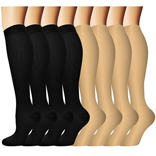 Compression Socks For Men  and  Women Circulation-Best For Medical Running Hiking Cycling 15-20 mmHg-L/XL-