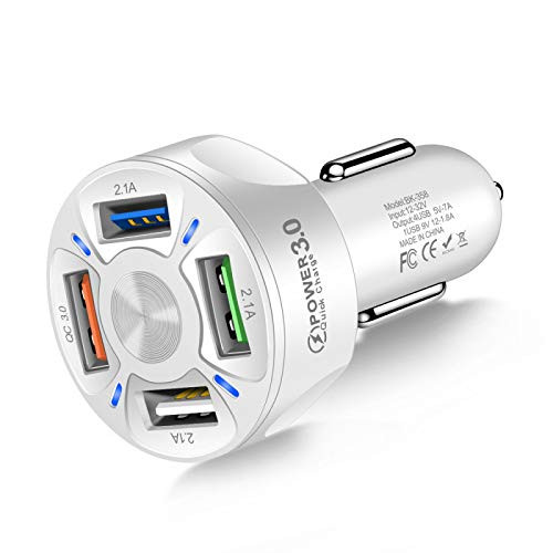 Car Charger 35W Quick Charge 3.0 Fast Car Cigarette Lighter for iPhone 11 Samsung Huawei Xiaomi 4 Ports Car USB Charger A Car Charger 35W Quick Charge 3.0 Fast Car Cigarette Lighter for iPhone 11 Samsung Huawei Xiaomi 4 Ports Car USB Charger A