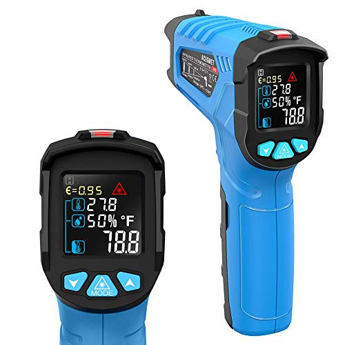 Infrared Thermometer, Non-Contact Digital Laser Infrared Thermometer Not for Human Temperature Gun -58?~1022? --50??550?- with Color LCD Screen Digital Laser Temperature Gun for Kitchen and Industry Infrared Thermometer, Non-Contact Digital Laser Infrared Thermometer Not for Human Temperature Gun -58?~1022? --50??550?- with Color LCD Screen Digital Laser Temperature Gun for Kitchen and Industry