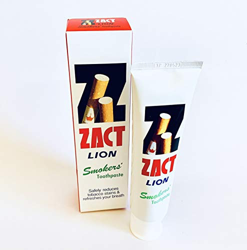 160 G. Zact Lion Toothpaste Smokers'. Advanced Stain Removal Formula Effectively Removes Tobacco Stains
