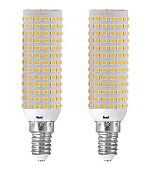 BesYouSel LED Corn Light Bulb E14 Small Base 18W LED Corn Bulbs 2500LM Candelabra Light Bulbs 50W Incandescent Bulbs Equivalent 18W E14 LED Candle Bulbs Warm White 3000K Non-Dimmable, Pack of 2