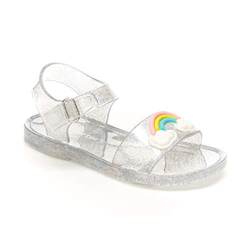 carter's Girls Iris Jelly Sandal, Clear, 9 Wide Toddler