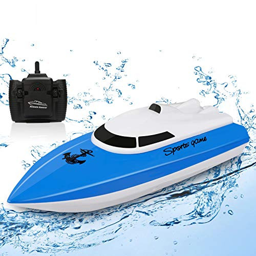 SZJJX RC Boat, 2.4GHz High Speed Remote Control Boats for Lake/Pool/Pond, Electric RC Racing Boats for Adults and Kids-Blue SZJJX RC Boat, 2.4GHz High Speed Remote Control Boats for Lake/Pool/Pond, Electric RC Racing Boats for Adults and Kids-Blue
