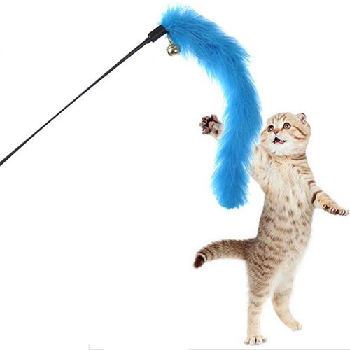 BESUFY Cat Toys,Kitten Toys with Bells Interactive Catcher Teaser for Indoor Kitten Having Fun Cat Kitten Teaser Plush Wire Chaser Wand with Bell Interactive Fun Pet Toy BESUFY Cat Toys,Kitten Toys with Bells Interactive Catcher Teaser for Indoor Kitten Having Fun Cat Kitten Teaser Plush Wire Chaser Wand with Bell Interactive Fun Pet Toy