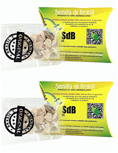 2 Boxes Semilla de Brasil Seed 100 percent Original Authentic Natural 60 Seeds 60 Day Supply for Weight Loss