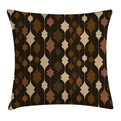 Ambesonne Trippy Throw Pillow Cushion Cover, Abstract Old Medieval Victorian Style Pattern Textured Simplistic Image Print, Decorative Square Accent Pillow Case, 16" X 16", Brown Yellow Ambesonne Trippy Throw Pillow Cushion Cover, Abstract Old Medieval Victorian Style Pattern Textured Simplistic Image Print, Decorative Square Accent Pillow Case, 16" X 16", Brown Yellow
