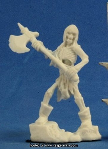 Reaper Bones Skeleton Guardian Axeman (3) Miniature