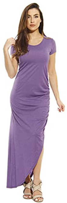 Just Love 401009-PRP-3X Summer Dresses/Maxi Dress Heathered Purple