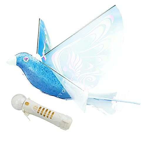 Bird Flying Toy,Electronic Flying RC Bird Drone Toy for Kids Outdoor Remote Control Bionic Flapping Bird Helicopter, Electronic Flying Toys -Blue-