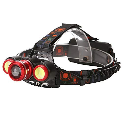 NPET LED Headlamp, Ultra Bright 1800 Lumen CREE&COB LED Headlamp with Flood Light, Rechargeable Waterproof Headlamp for Running, Camping, Hiking