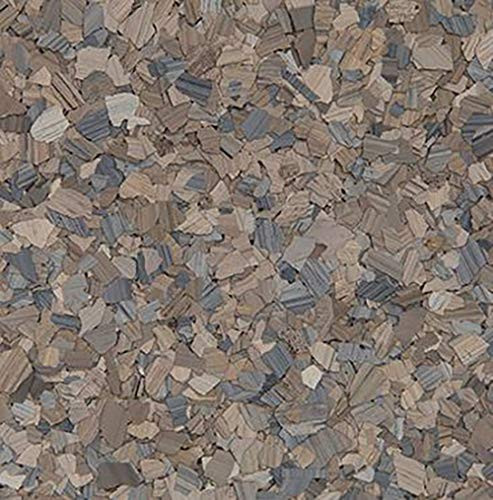 The Original Color Chips Decorative Floor Coating Flakes, -1/4"-, Stone Series, Premade Striped Blends -Per Pound, Obsidian-