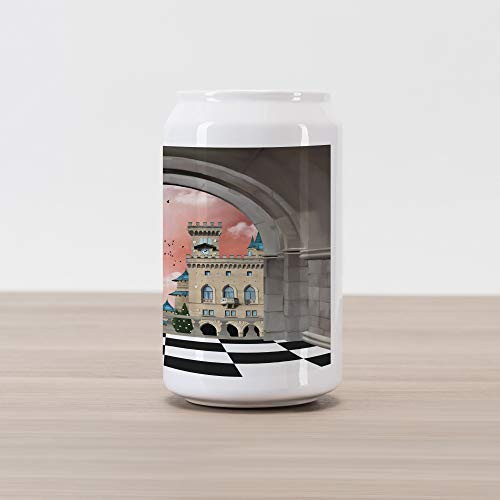 Ambesonne Fantasy Cola Can Shape Piggy Bank, Castle Balcony Checkered Floor Pattern Medieval Architecture Floral Arrangement, Ceramic Cola Shaped Coin Box Money Bank for Cash Saving, Multicolor Ambesonne Fantasy Cola Can Shape Piggy Bank, Castle Balcony Checkered Floor Pattern Medieval Architecture Floral Arrangement, Ceramic Cola Shaped Coin Box Money Bank for Cash Saving, Multicolor