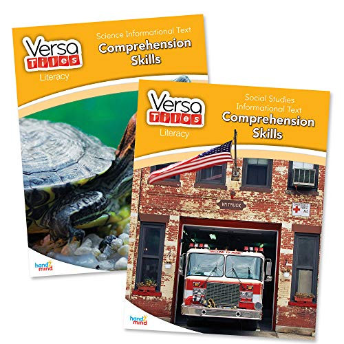 hand2mind VersaTiles Literacy 2nd Grade Workbook Bundle, Kids Science Skills and Social Studies Comprehension, Early Reading, Literacy Activity, 2nd Grade Homeschool Supplies -Pack of 2 Books-